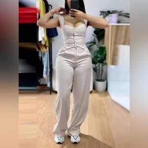 Elegant Cream Jumpsuit